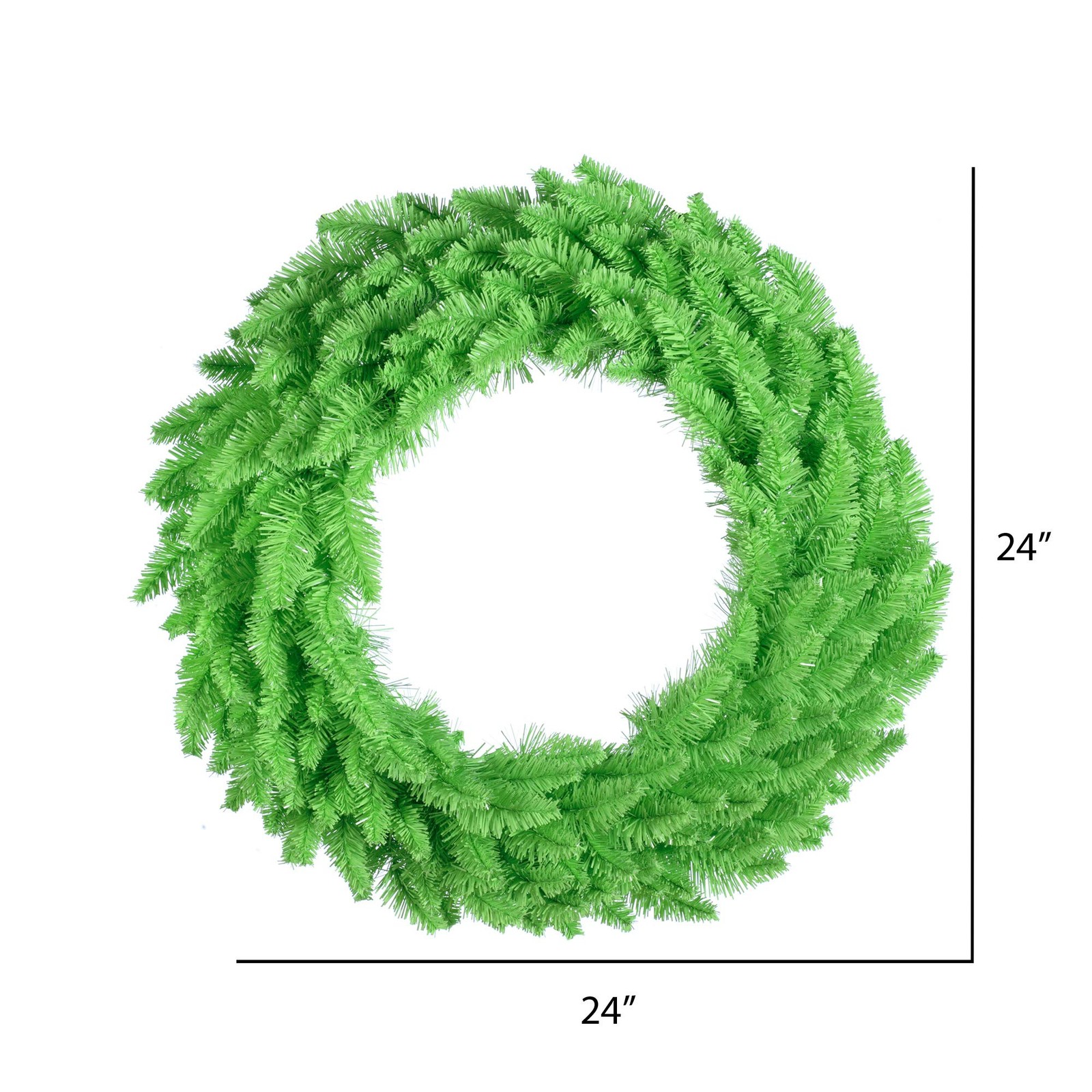 Vickerman 24″ Fir Dura-lit LED Artificial Christmas Wreath in Lime Green