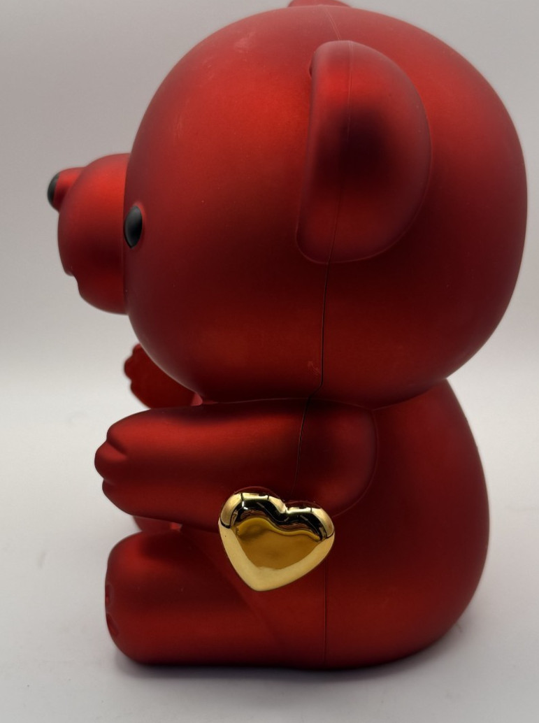 Real Preserved Rose Teddy Bear with Jewelry Compartment