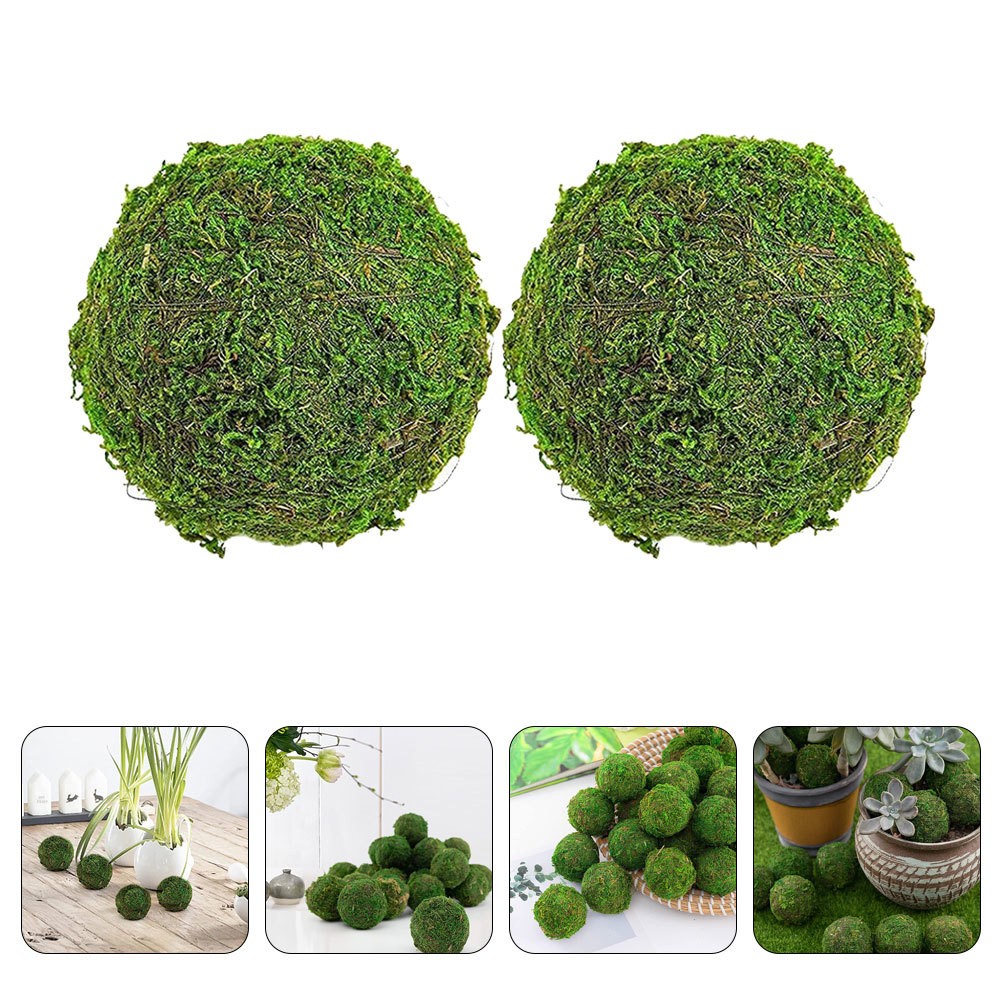 2 Pcs Decorative Green balls Dining Table Decoration Items Sphere