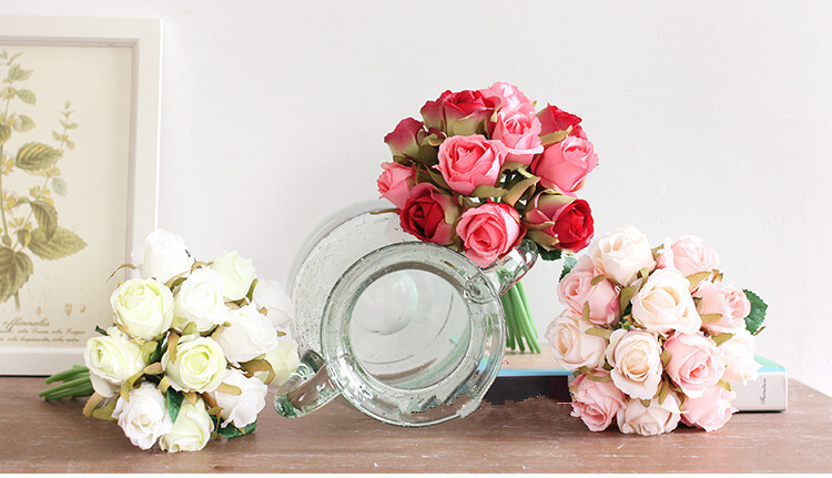 Silk Rose Floral Bridal Wedding Bouquet DIY Home Party Decor November Vibe Night