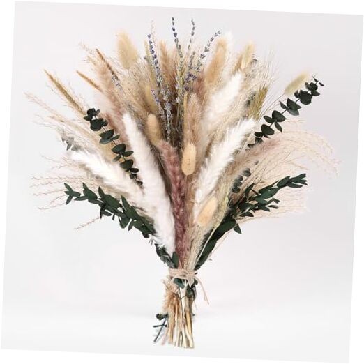 Bpole Dried Pampas Grass Bouquet – 92 Pcs 11-13 inch Pampas 92 Pcs Pampas Grass