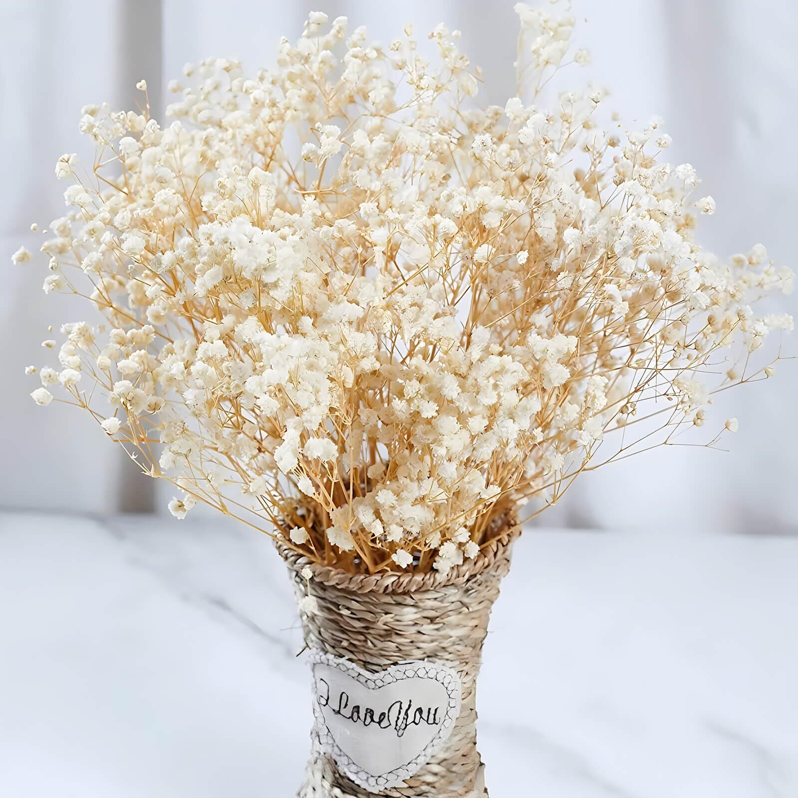 2000+ Ivory Dried Baby’s Breath Natural Gypsophila for Weddings DIY Crafts