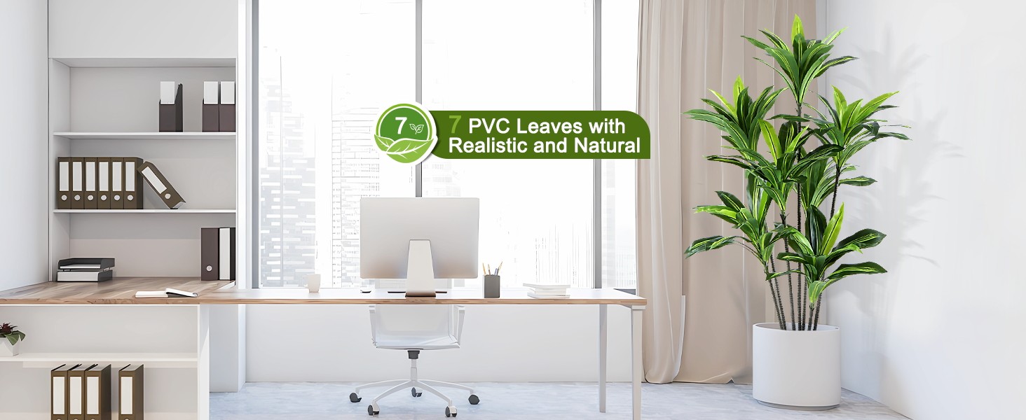 Dracaena Artificial Plant Indoor 5FT – Large Tropical Fake Tree with Lifelike