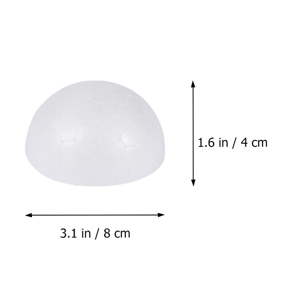 20pcs Craft Polystyrene Balls Flower Holder Craft Flower Arranging Half Balls