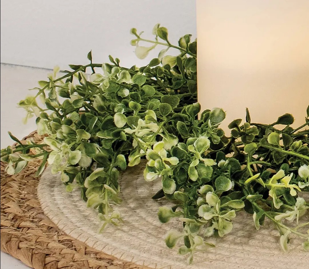 3″ Cream Tipped Baby’s Grass Candle Ring