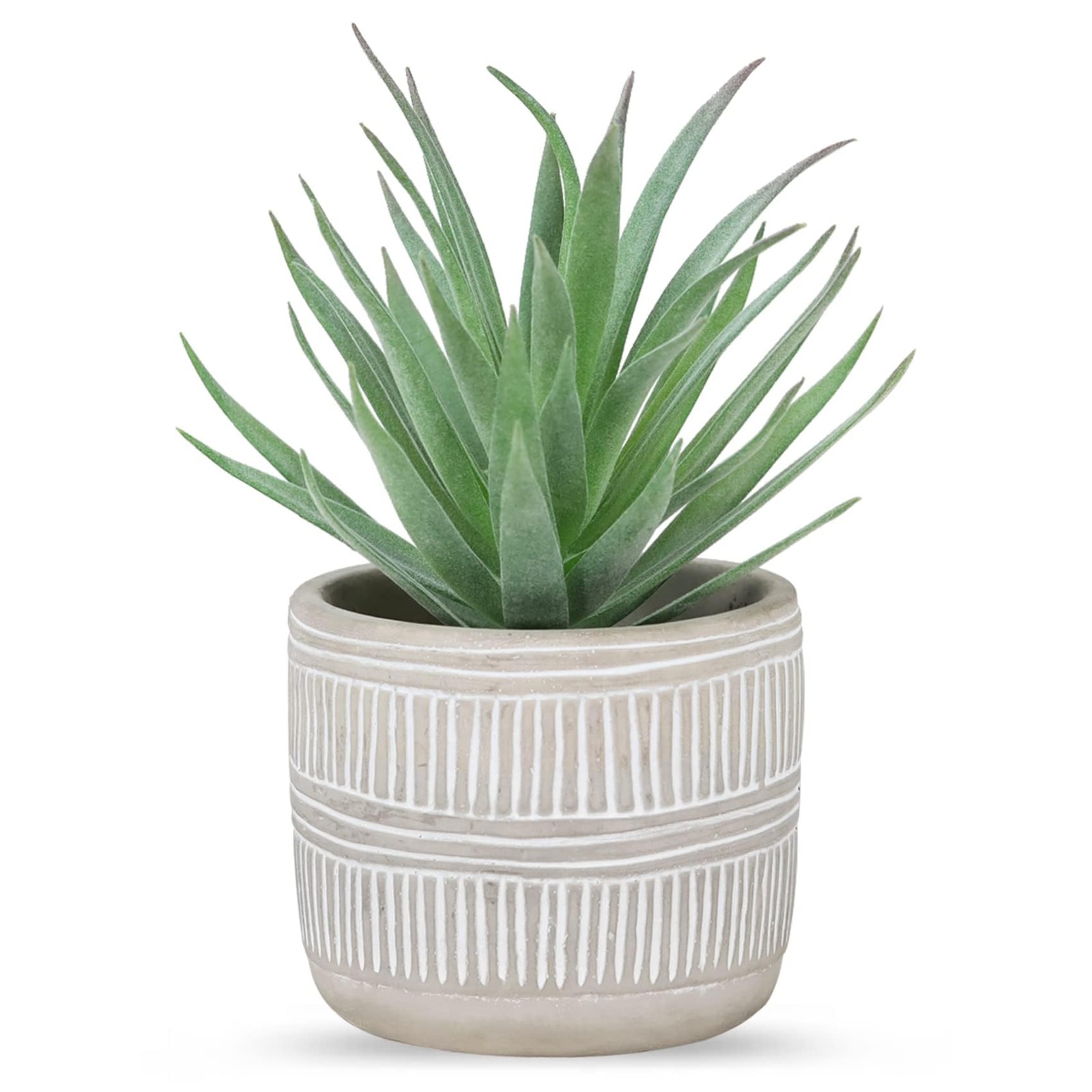 Fake Potted Succulents, Boho Style Home Decor, Green