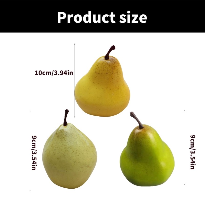 Artificial Pear for Kitchen Or Dining Room Faux Fruit Home Decoration Props Tool