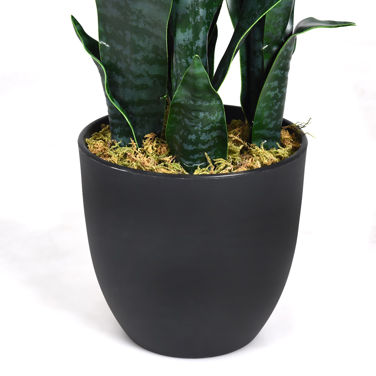 Costway Artificial Snake Plant 35.5″ Fake Sansevieria Indoor-Patio Decor Green