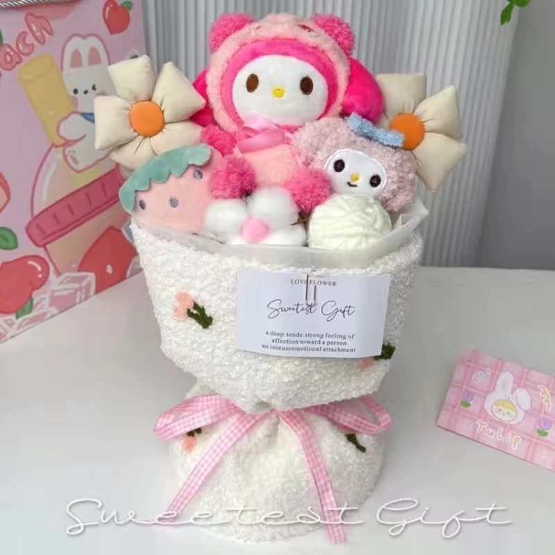 Kuromi / My Melody Cute Doll Bouquet – Cute Gift for Birthday & Graduation
