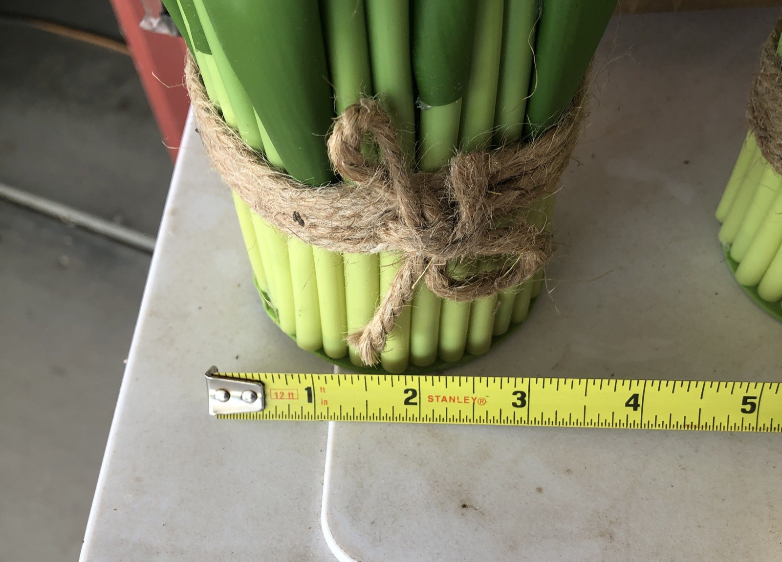 Set of 2 Artificial Yellow Tulip Standing Bunch 14″ Natural Looking NEW!