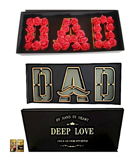 24 Inch MOM ~ I LOVE U ~ DAD Luxury Floral Gift Box, w/Fresh Flower Foam