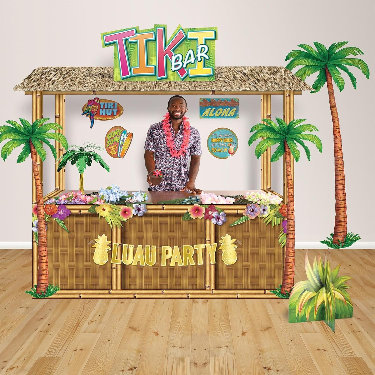 Tropical Palm Tree Cutouts – 3 Count, 2x 4’ & 1x 6’ Wall Decorations