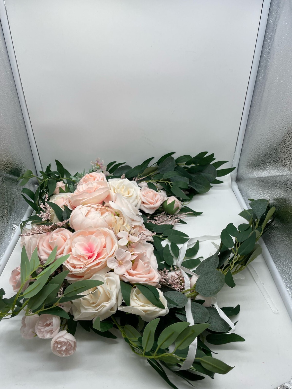 Floroom Arch Flowers with Drapes Kit (Pack of 4) – 2pcs Artificial Blush Pink