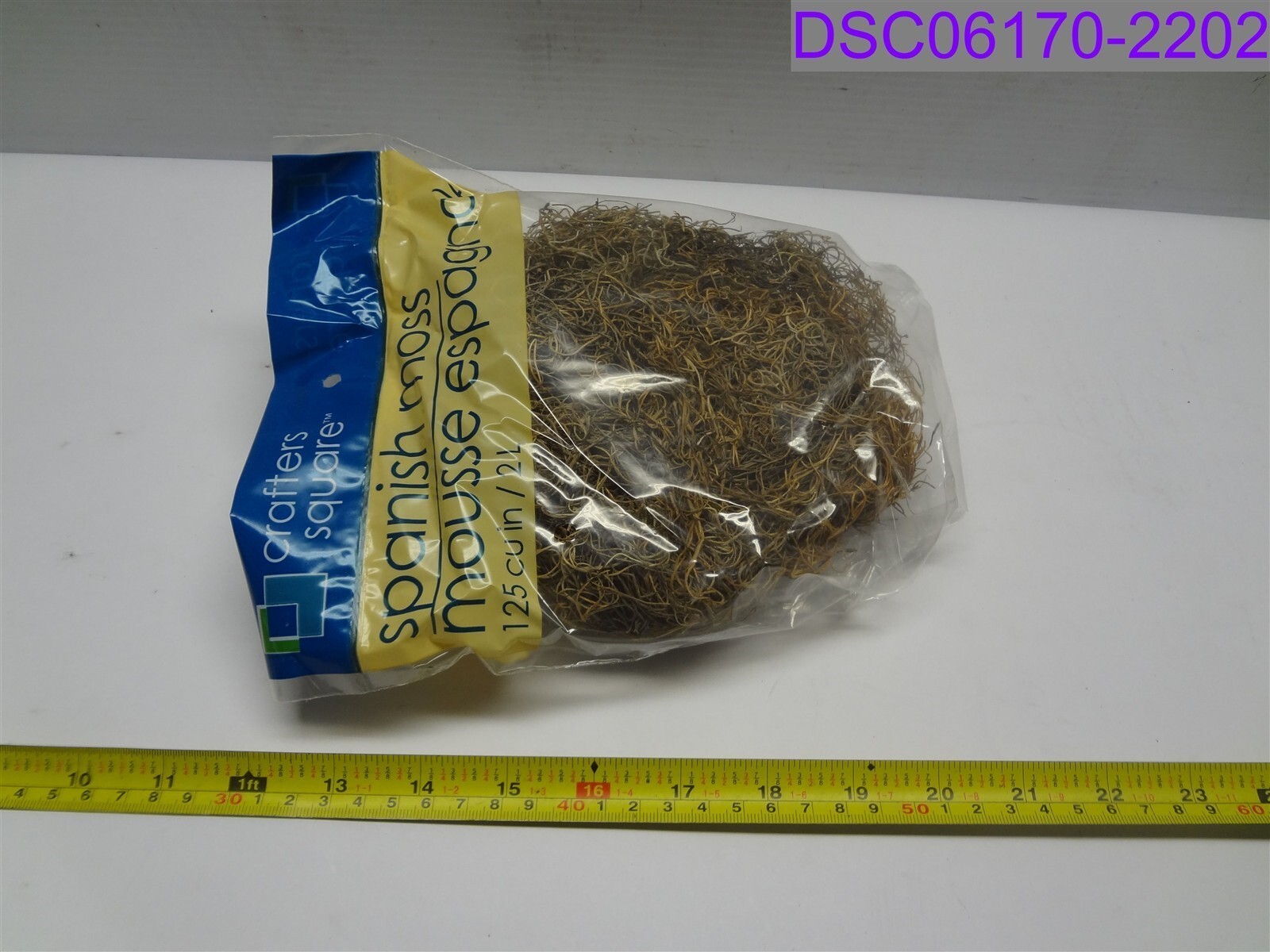 Qty = 1 Box of 40: Crafters Square Spanish Moss 125 cu in P/N 21060