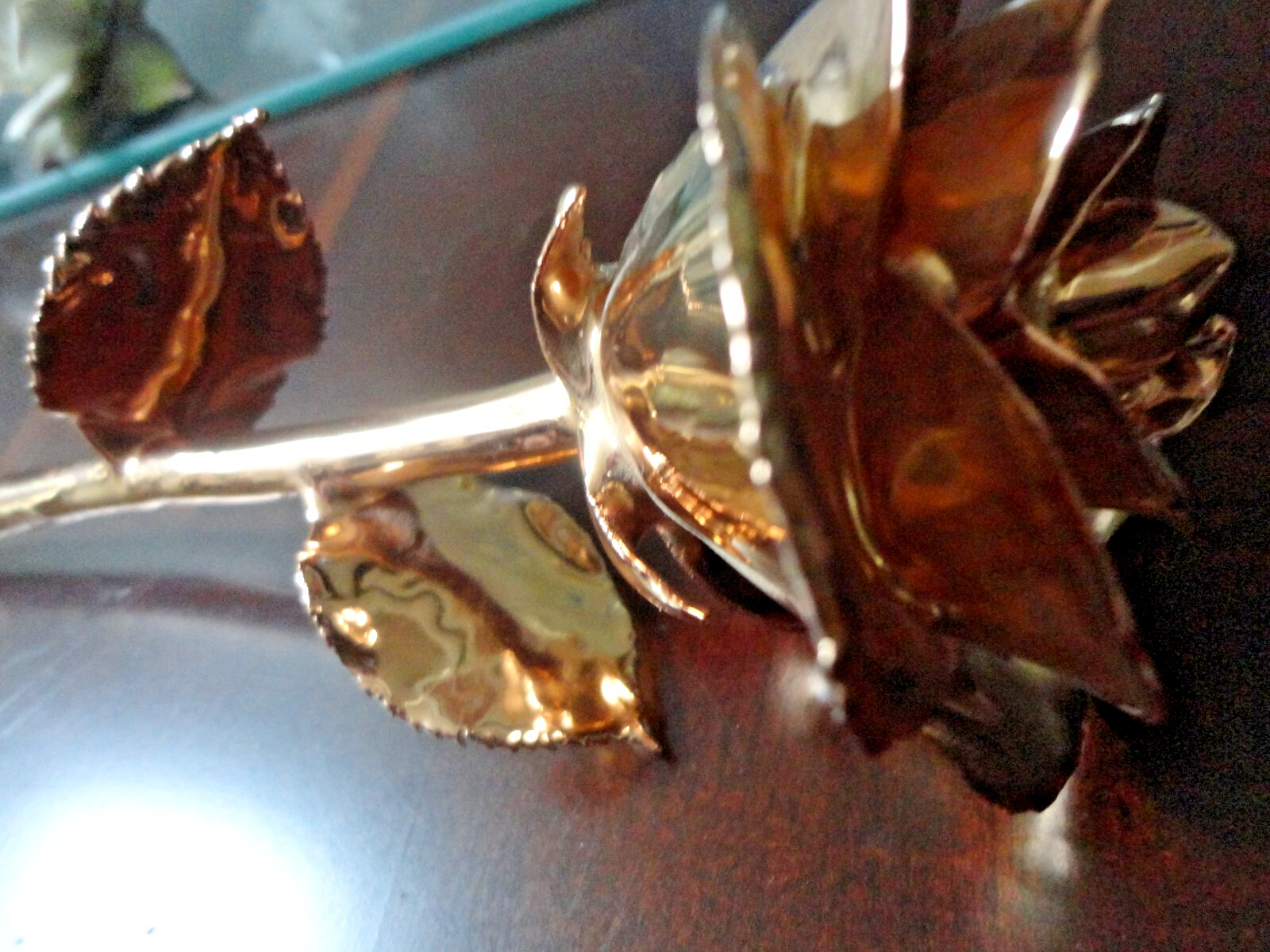4 GLIDDED REAL ROSE GENUINE HAND DIPPED 24K GOLD LACQUER RED GOLDEN BLUE SILVER