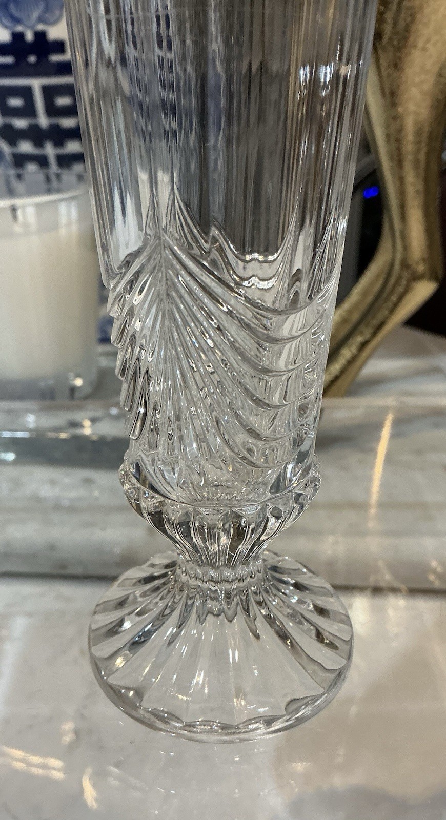 Bud Vase RCR Royal Crystal Rock 6.7 in. “Aurea” Vintage 80´s