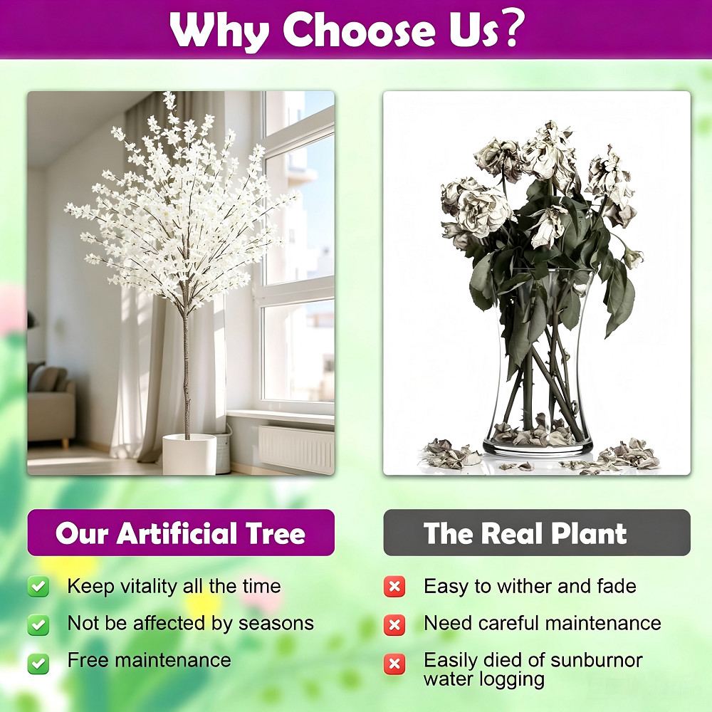 6ft Artificial Forsythia Tree in Pot Faux Spring Blooming Winter Jasmine Plant