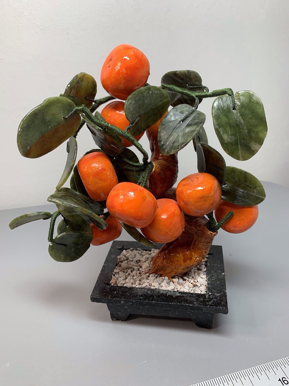 Jade Mandarin Artificial Bonsai Tree Asian Japan Feug Shui Good Luck, Fortune