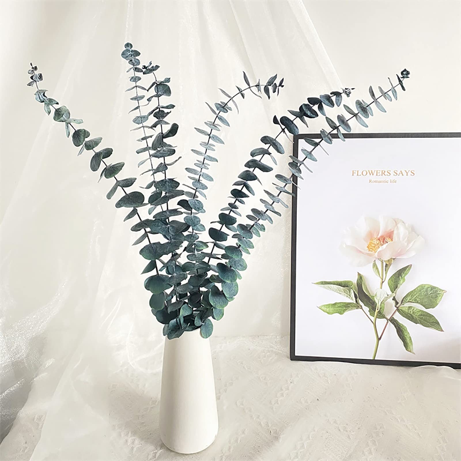 Eucalyptus for Shower 10 Pcs Hanging Dried Eucalyptu Stems 17″ Real Eucalyptu…