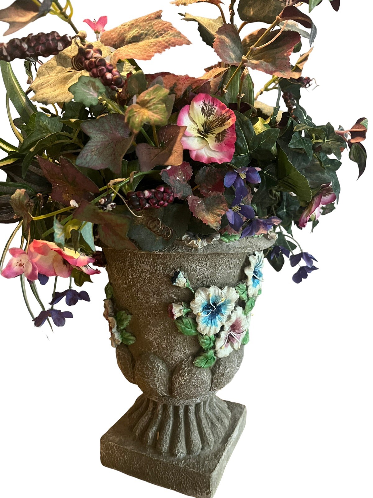 Decorative Planter Faux Greenery Floral Home Decor Large Sized