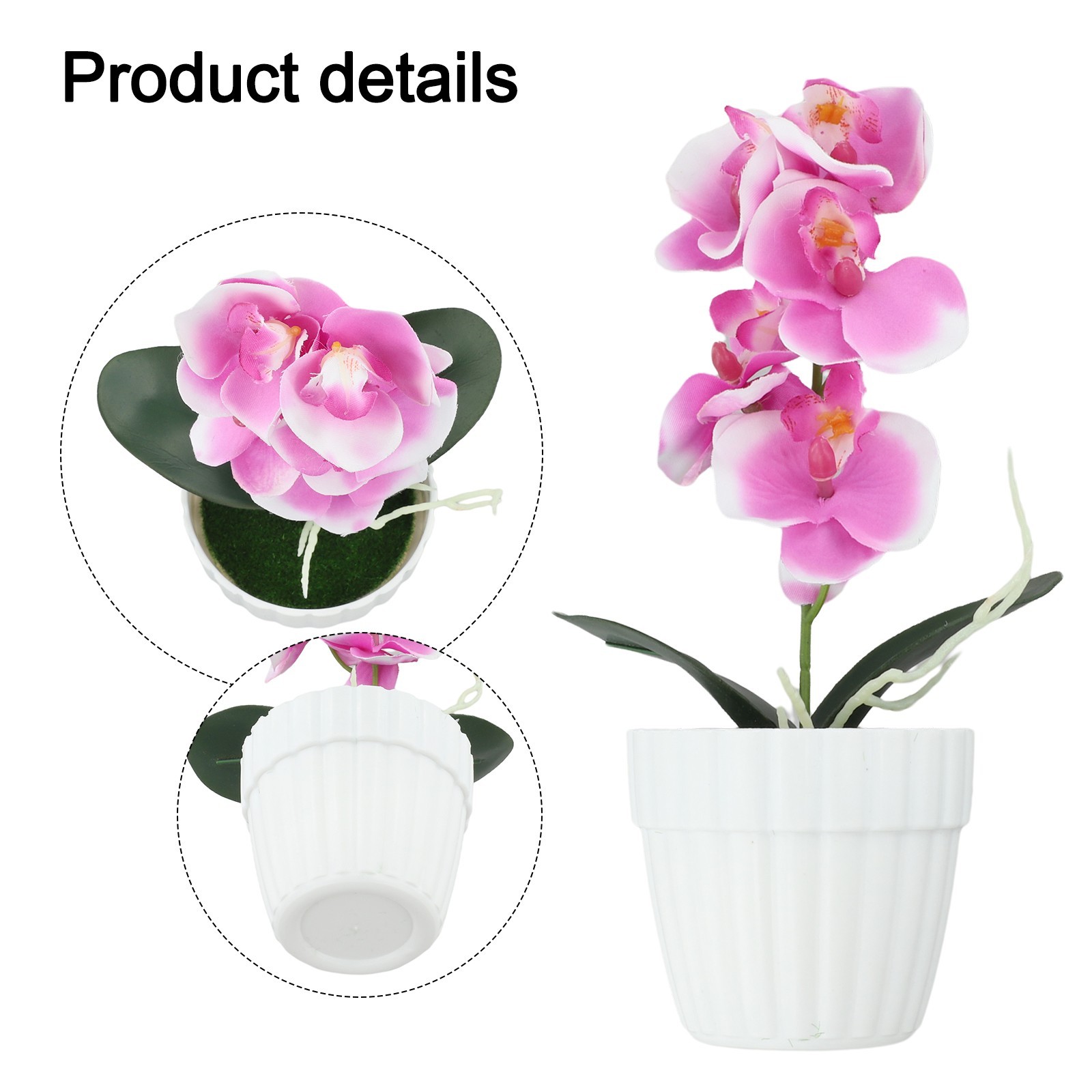 Small Simulation Phalaenopsis Bonsai Flower for Indoor Decorative Display