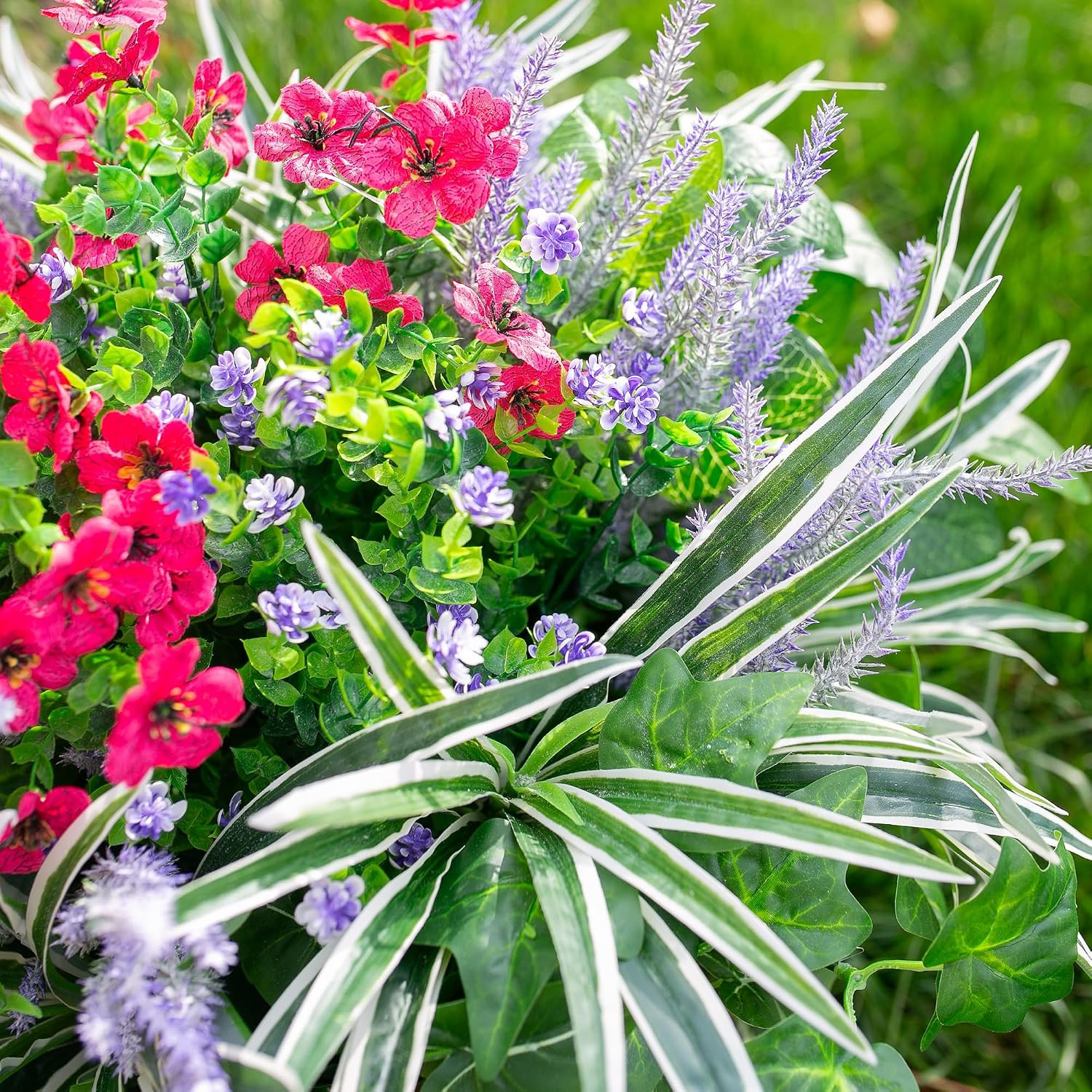 UV Resistant Faux Greenery Bunches for Outdoor Garden Decor