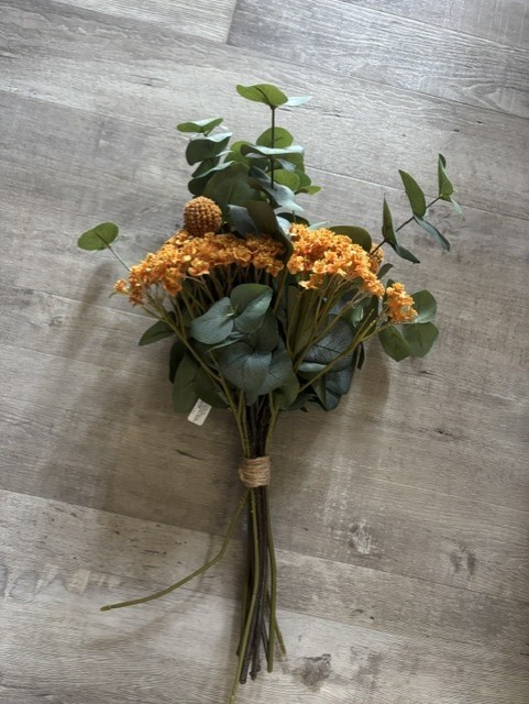 NEW Pottery Barn Faux Mixed Yarrow Eucalyptus Bunch Bundle Stems Vase Decor NWT
