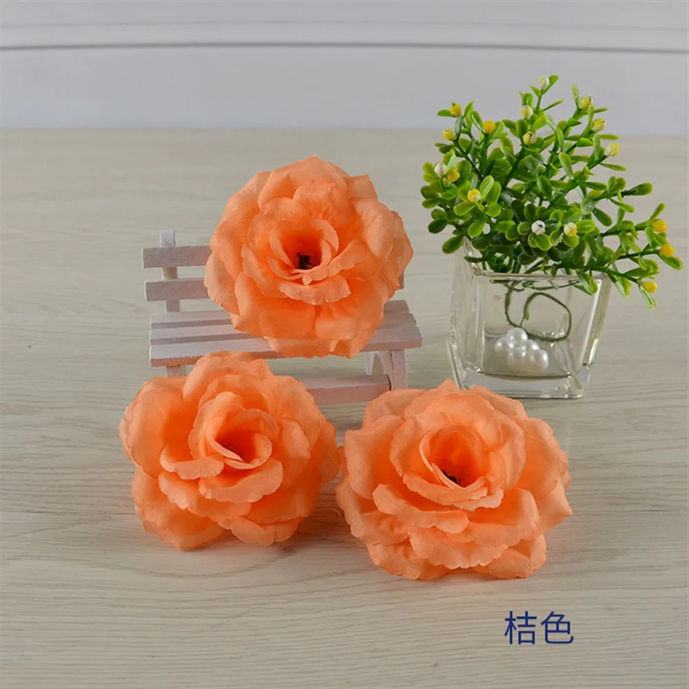 8CM Artificial Rose Silk Flower Heads for Wedding & Home Decor – 5-35 Pcs