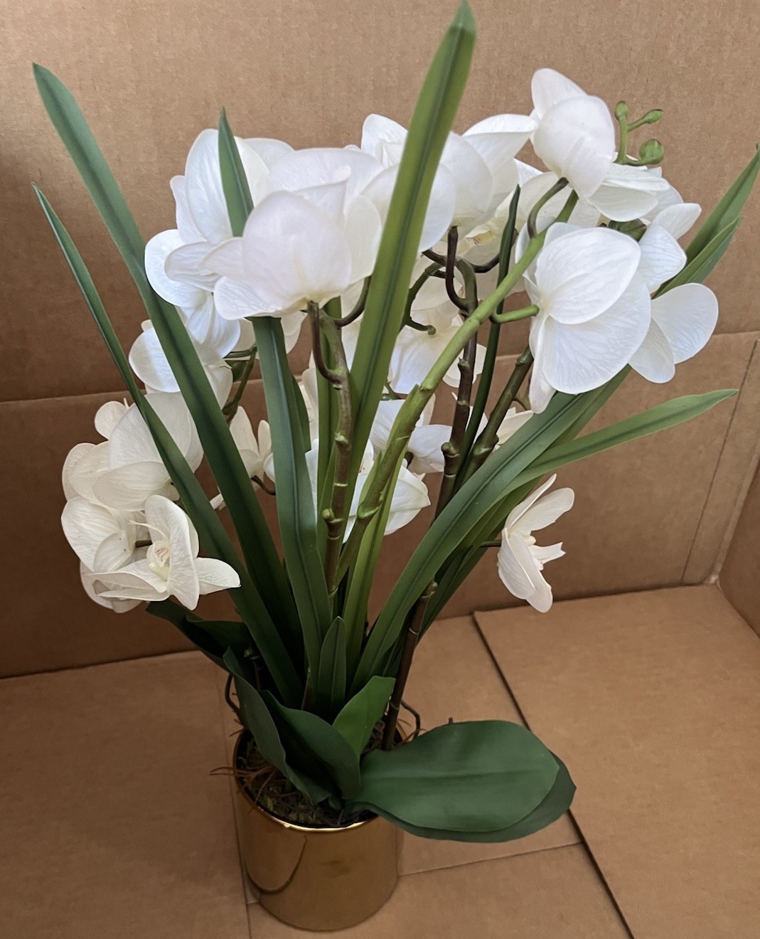 Fake White Orchid 22 In