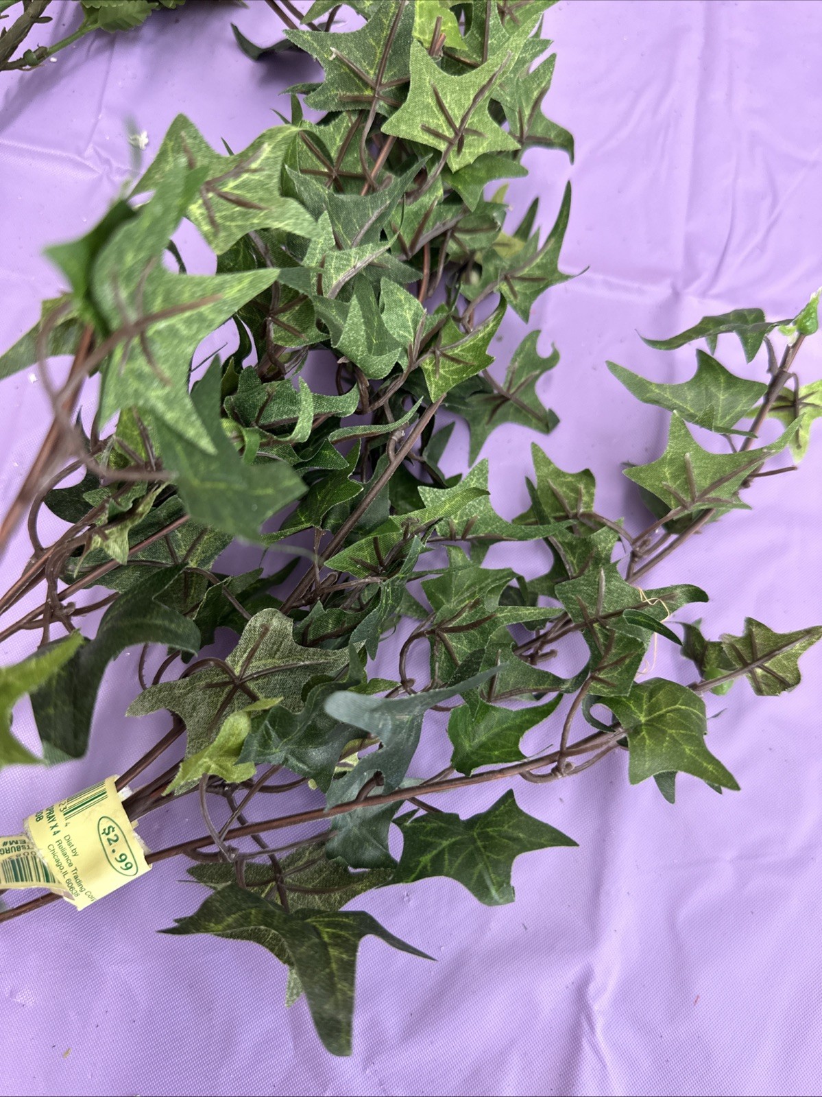 #A11 Lot 3. Artificial flowers and leaves for decorations 2+ lbs