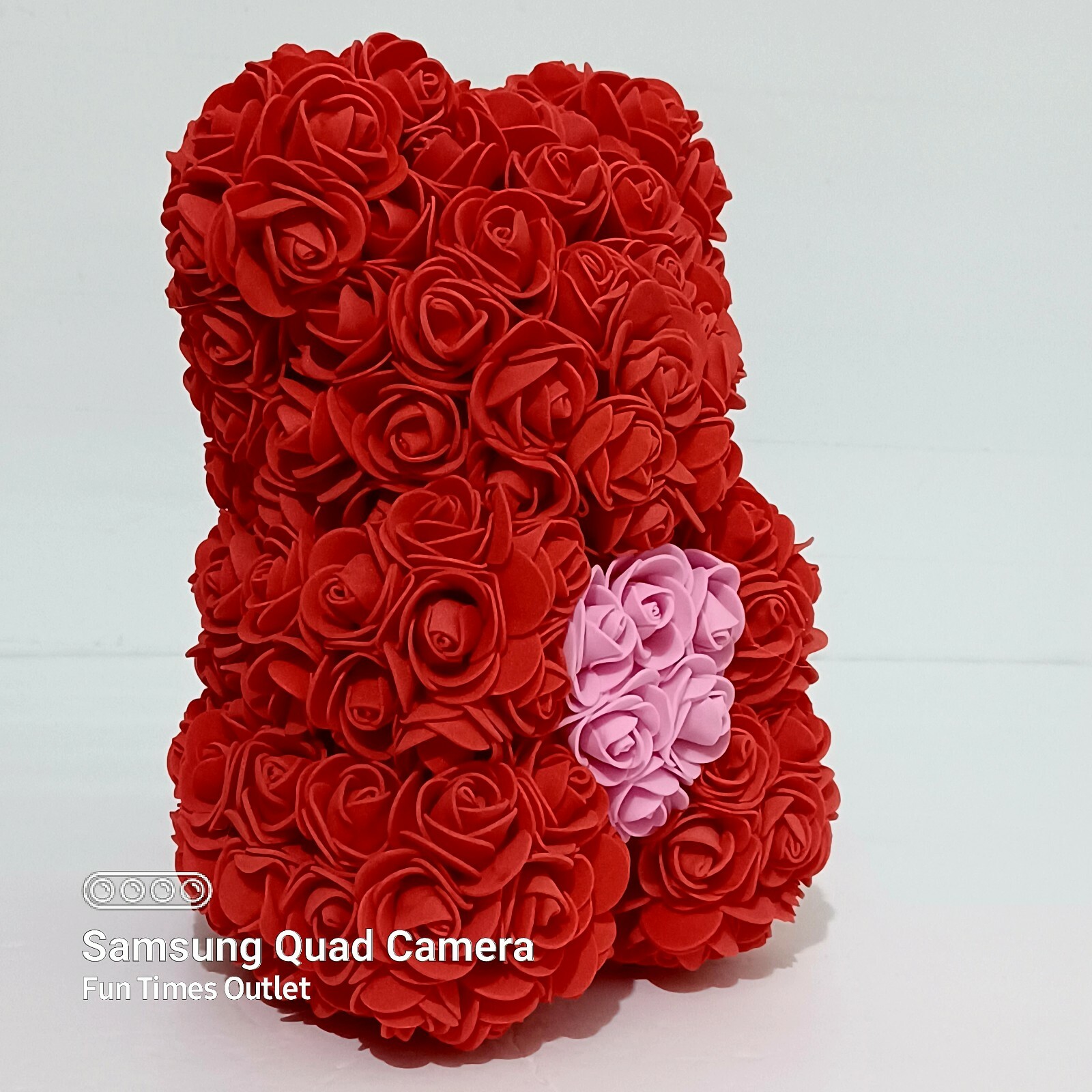 Rose Bear Roses Red Pink 9″ Valentines Foam Flower Romantic Anniversary Gift