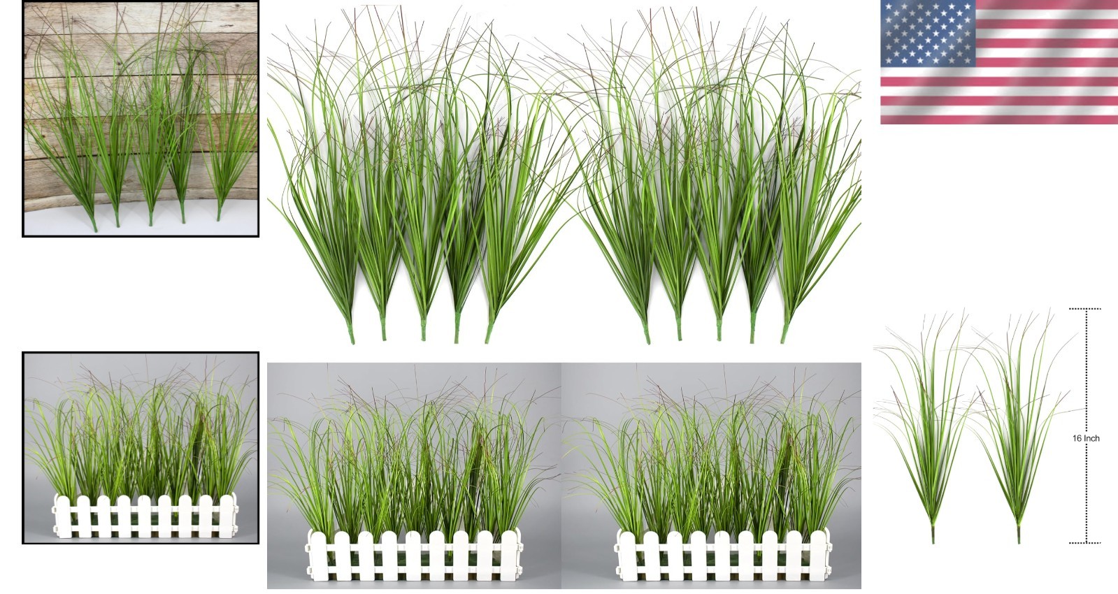 10PCS UV Resistant Artificial Grass Plants – Perfect for Indoor & Outdoor Decor