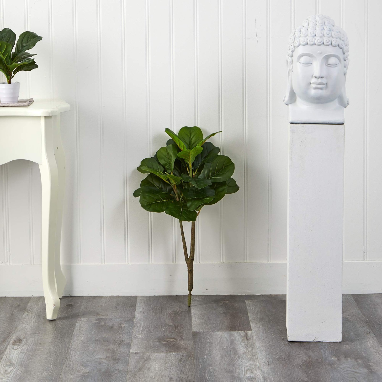 Nearly Natural 2.5ft. Fiddle Leaf Fig Artificial Tree No Pot