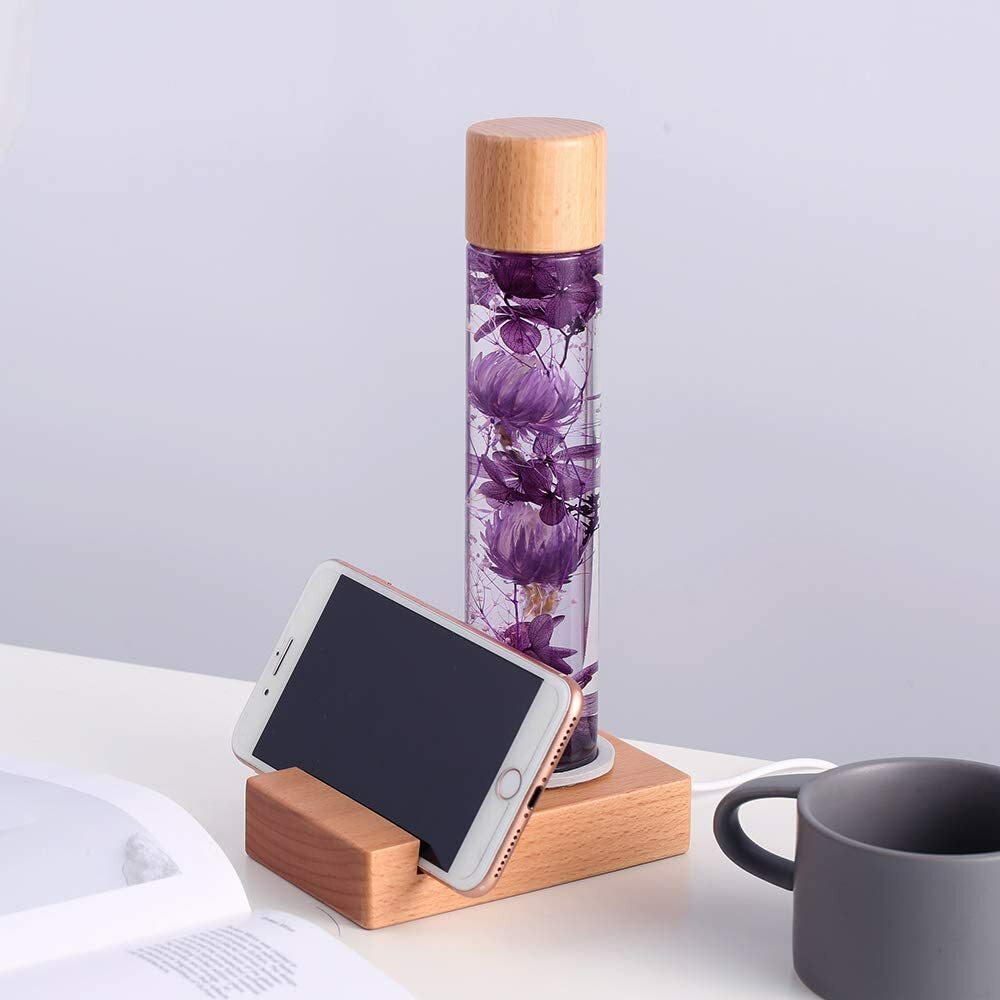Thanksgiving Day Floating Flower Glass Dried Flower Specimen Bottle Gift Purple