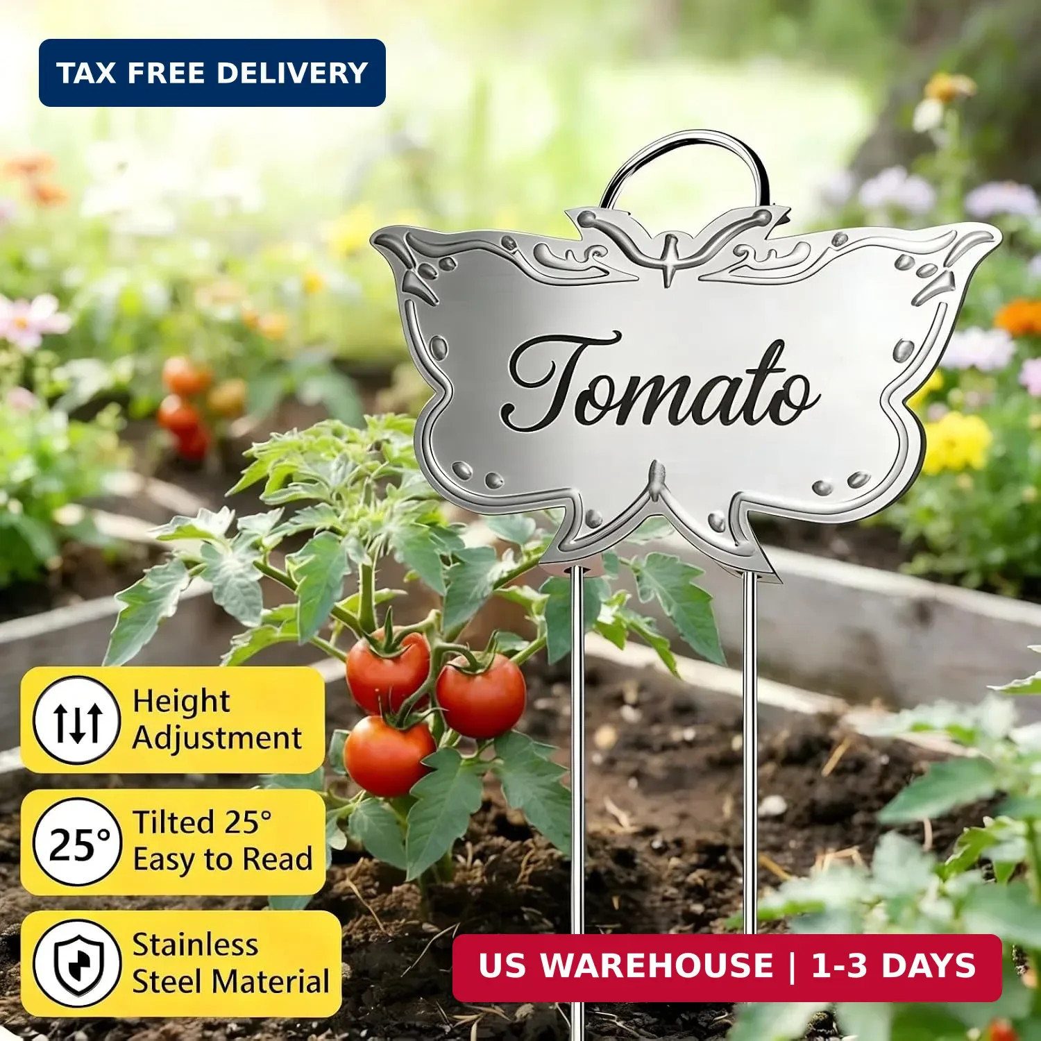 Metal Plant Labels 11in Tall 30 Pack Silver Outdoor Waterproof Garden Label Larg