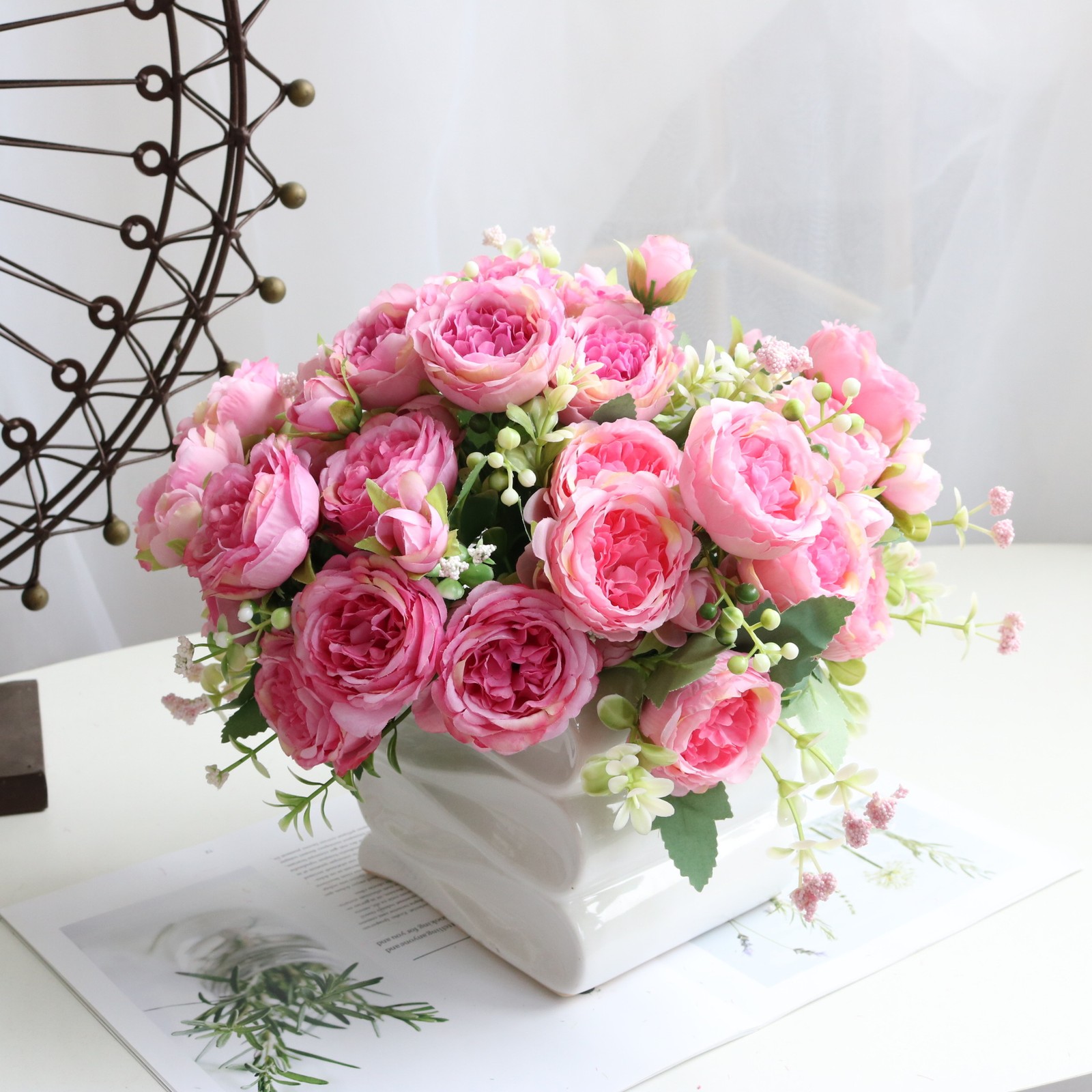 4Pcs DIY Floral Decorations Persian Rose Simulation Flowers Home Decoration New