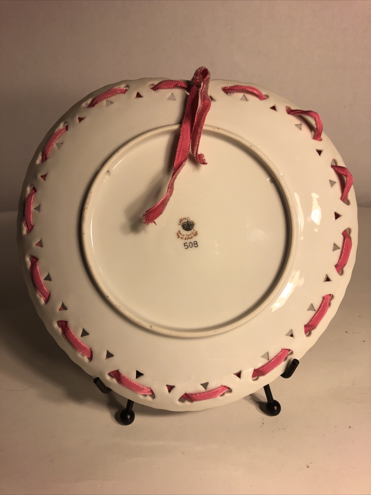 Lefton “To Mother” Heart Shaped Plate Hand Painted with roses