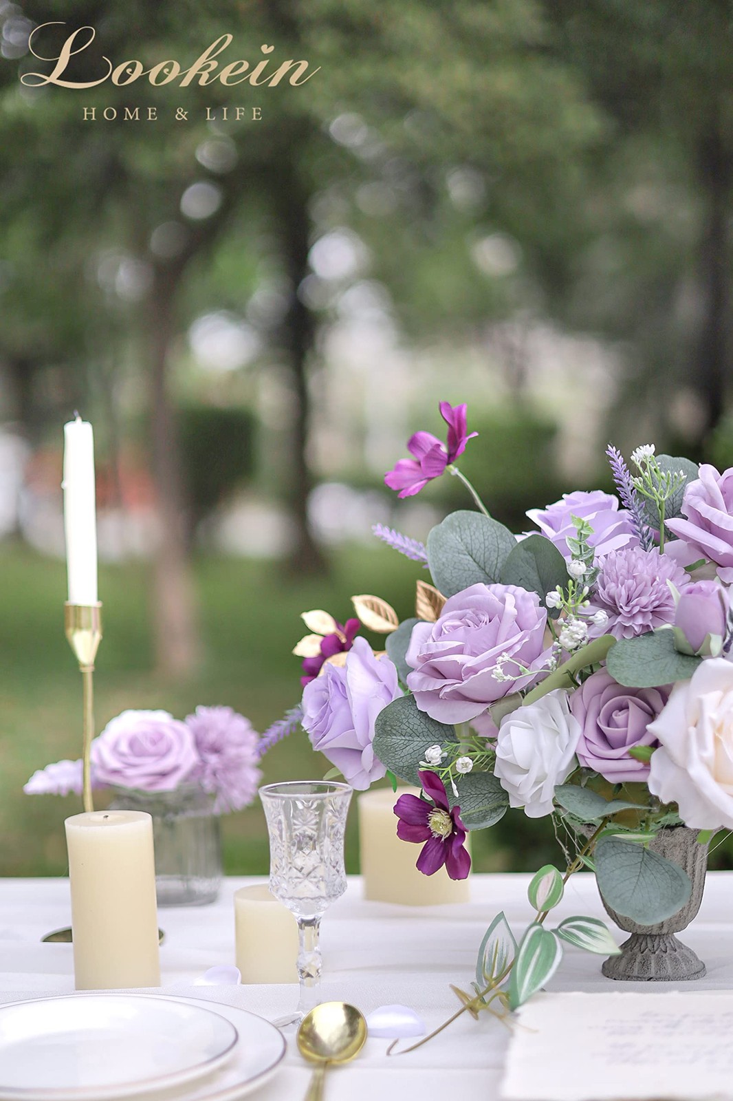 Artificial Flowers for DIY Wedding Decoration Bridal Bouquet Table Centerpiec…