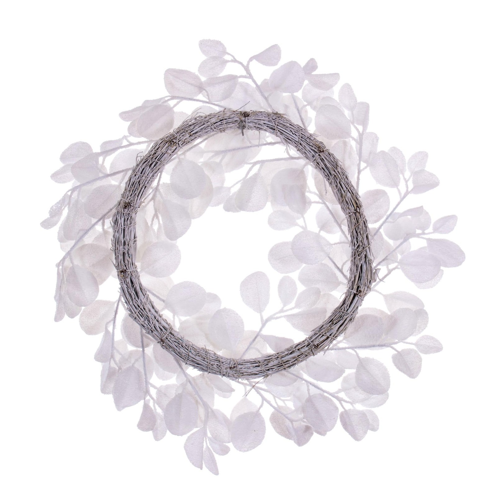 Vickerman 24″ White Artificial Plastic Dogwood Snowy Wreath
