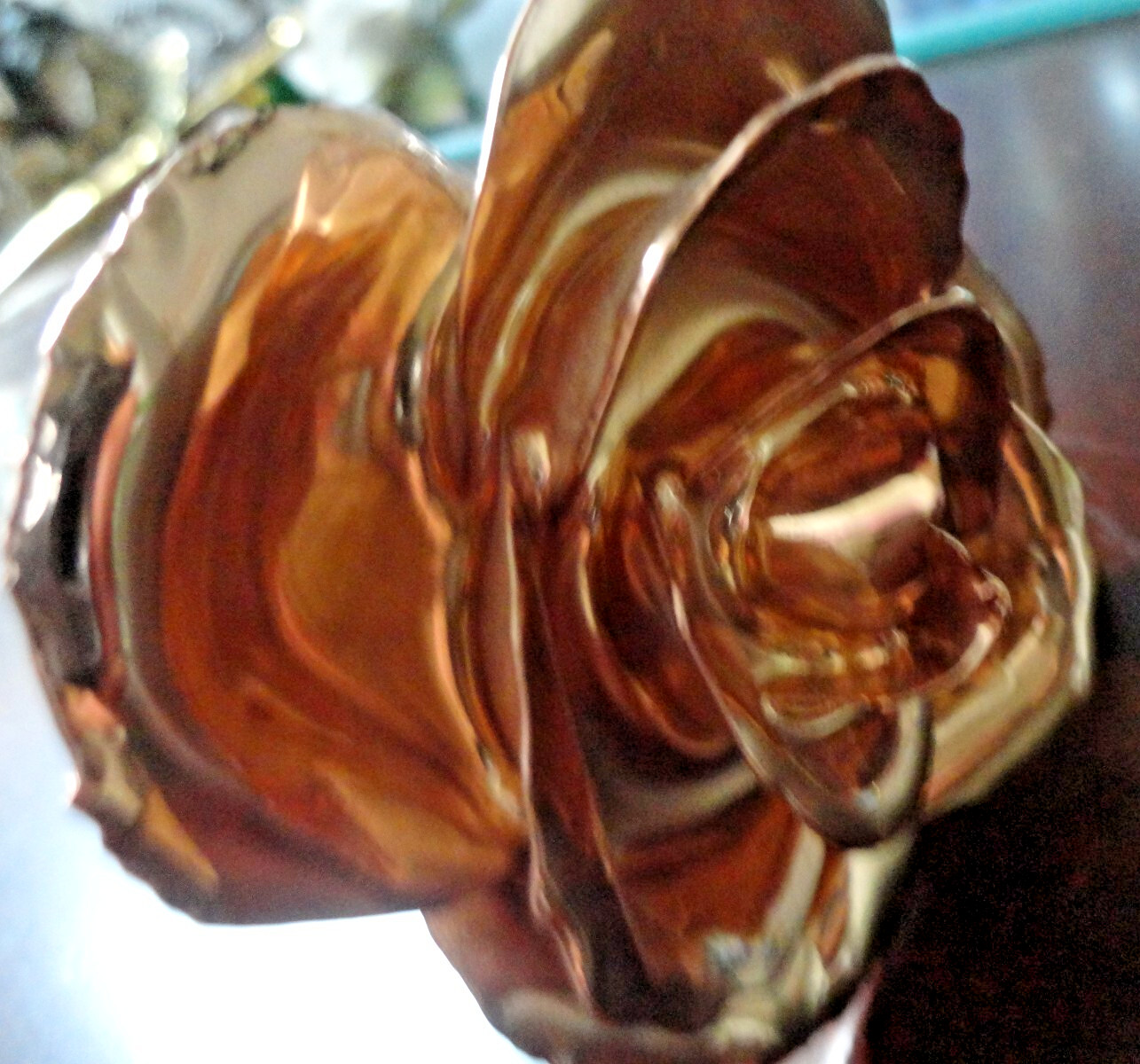 4 GLIDDED REAL ROSE GENUINE HAND DIPPED 24K GOLD LACQUER RED GOLDEN BLUE SILVER