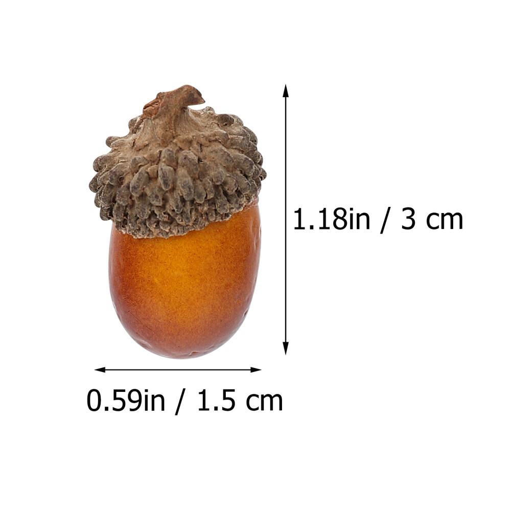 25 Pcs Artificial Fall Nut Acorn Decorative Acorns Simulation Decors
