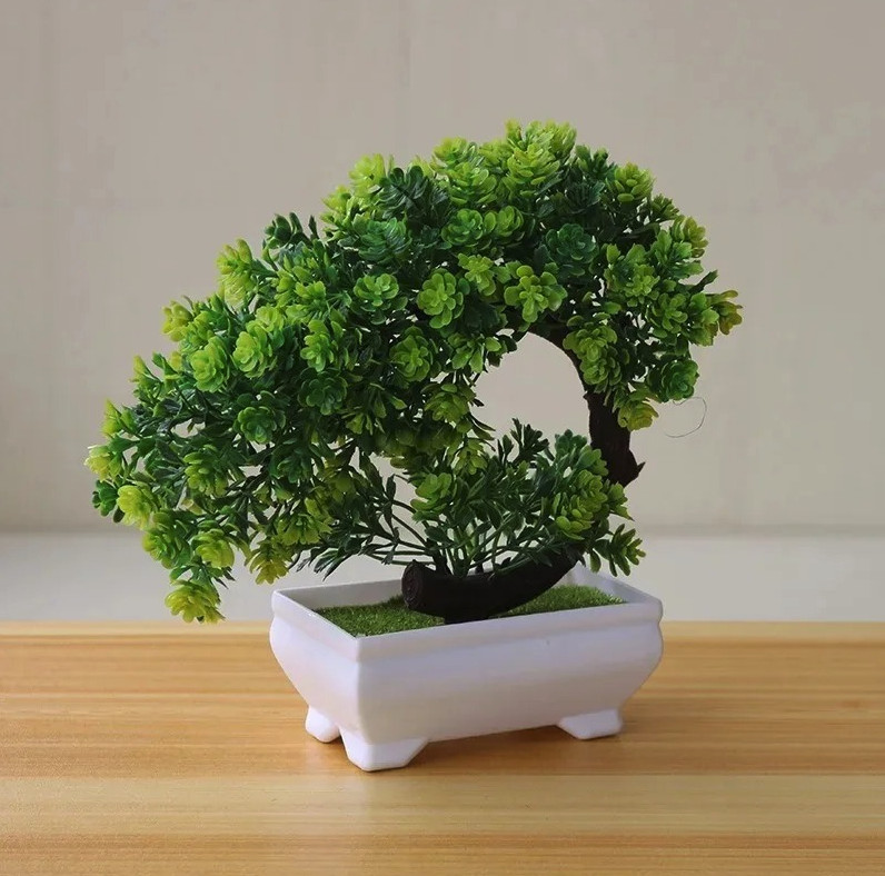1pc Artificial Bonsai Plant Fake Flower Tree Potted Table Decor – NEW
