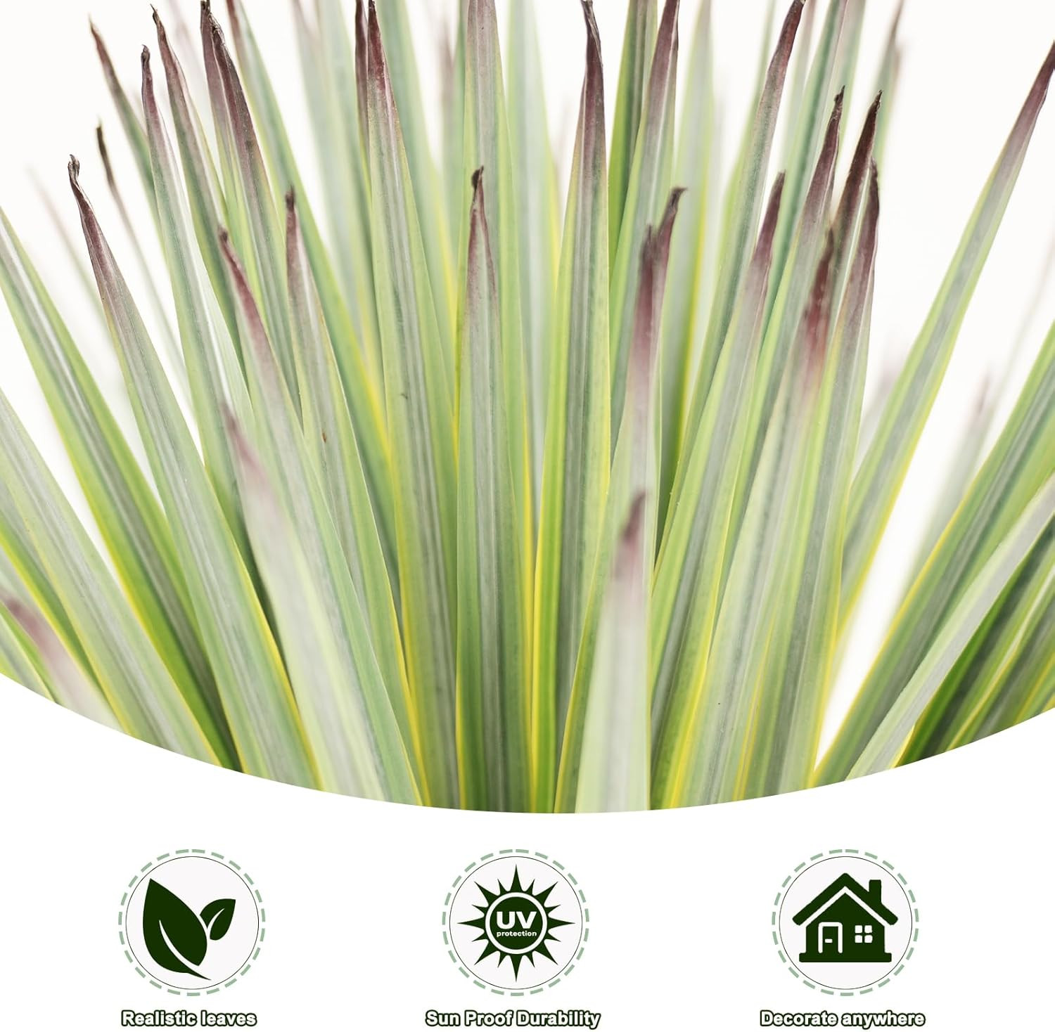 2.5Ft Artificial Agave Plant with 200 Leaves,30Inch Faux Floor Plant Large Fake