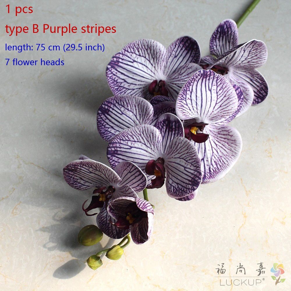 98cm 9 Heads Artificial Moth Butterfly Orchid Flower For Home Wedding Decor NEW