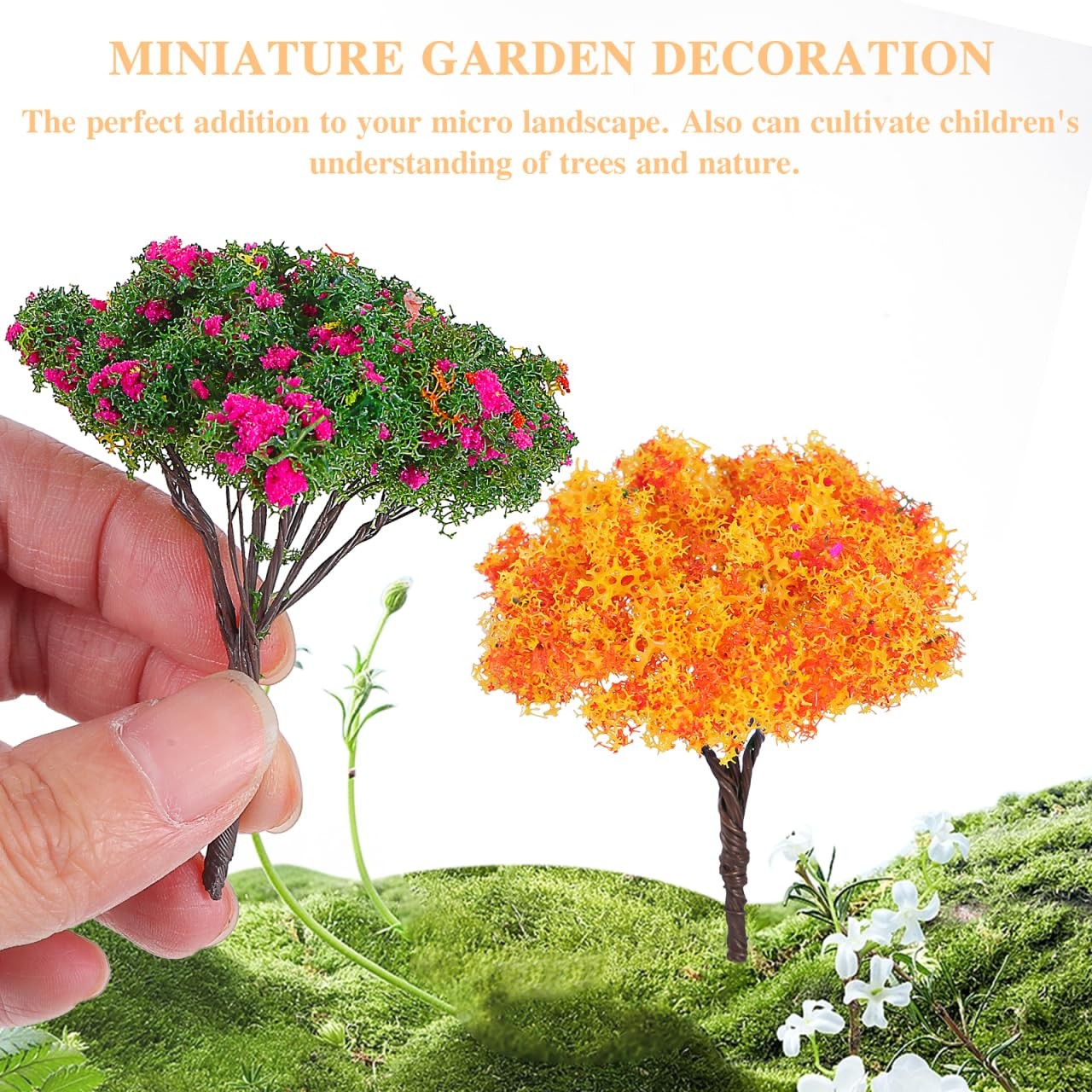 Miniature Model Trees Set Small Fake Trees Train Landscape DIY Crafts 12 PCS