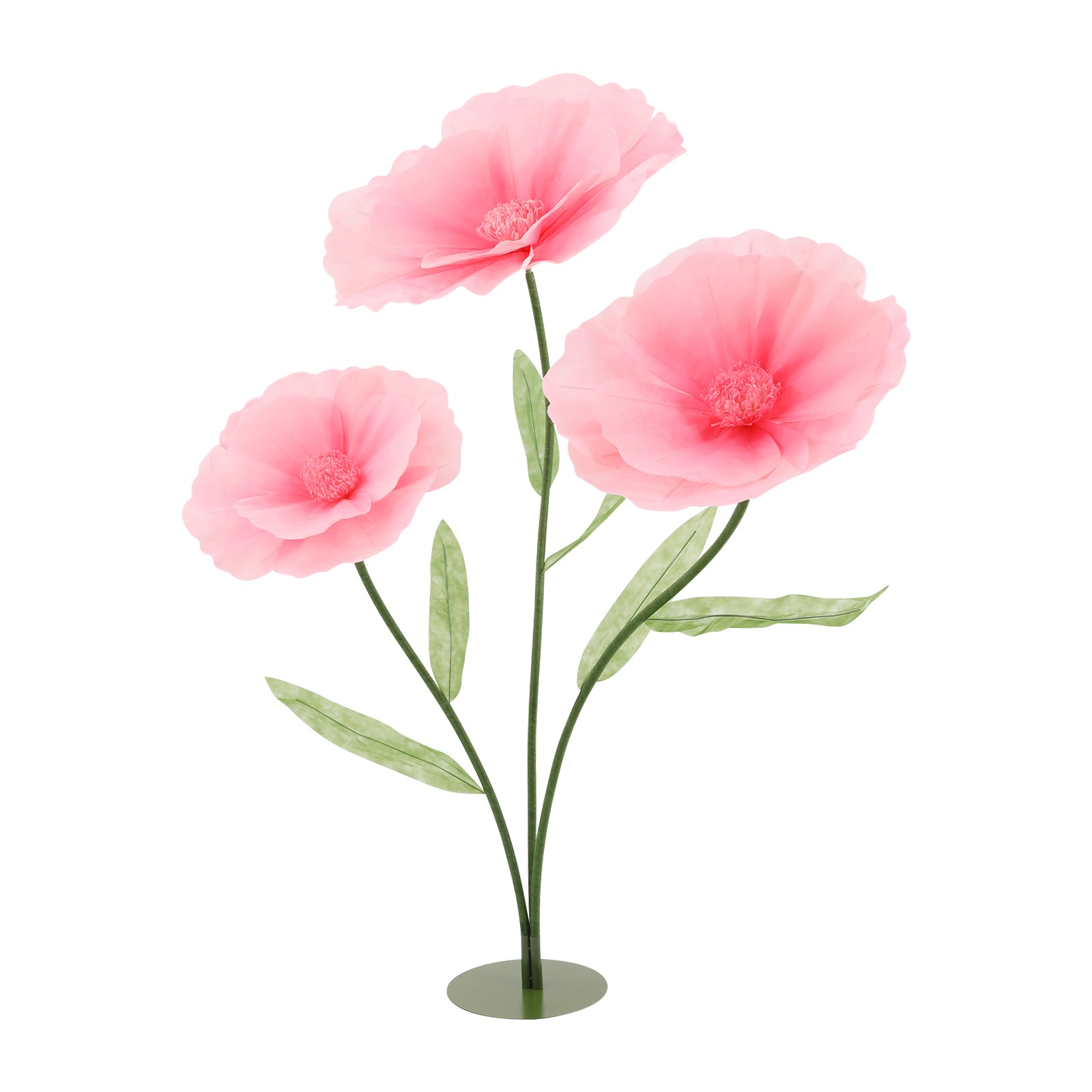Giant Flowers for Decoration,3-Head Fake Flower Artificial Fabric Flower,Wedding