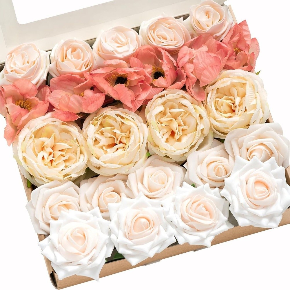 Silk Flower Bouquet for Wedding DIY Craft Bridal Proposal Home Decoration