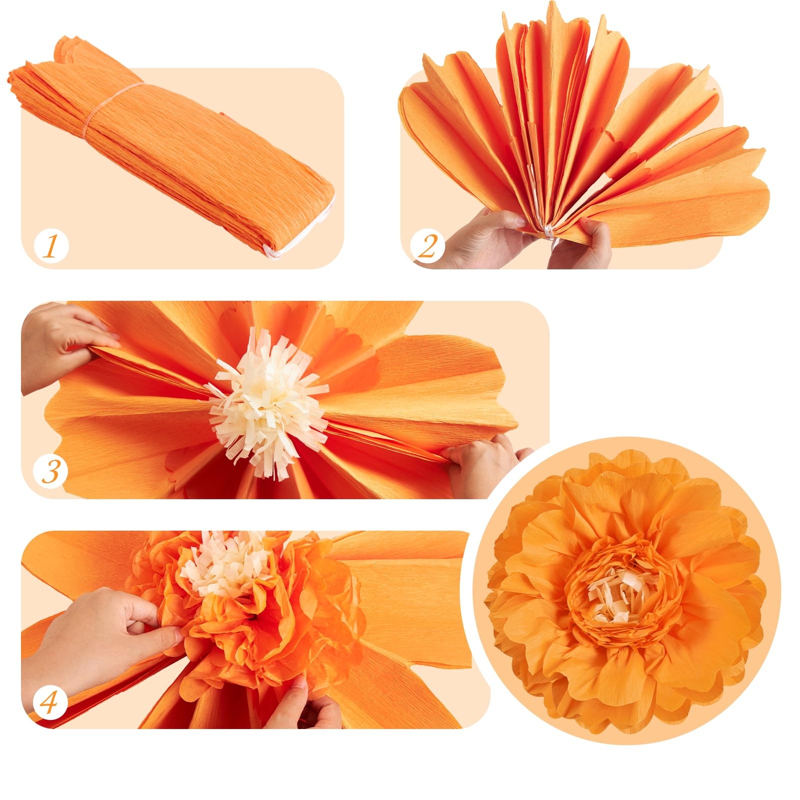 Giant Colorful Paper Flowers Fiesta Tissue Pom Poms Room Wall Decor 20 Inch