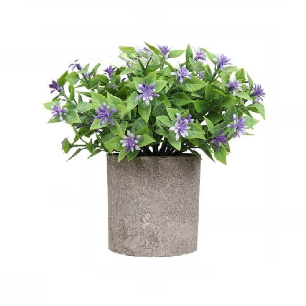 Artificial Decorative Potted Plant 22cm Faux Greenery for Office Home Desk