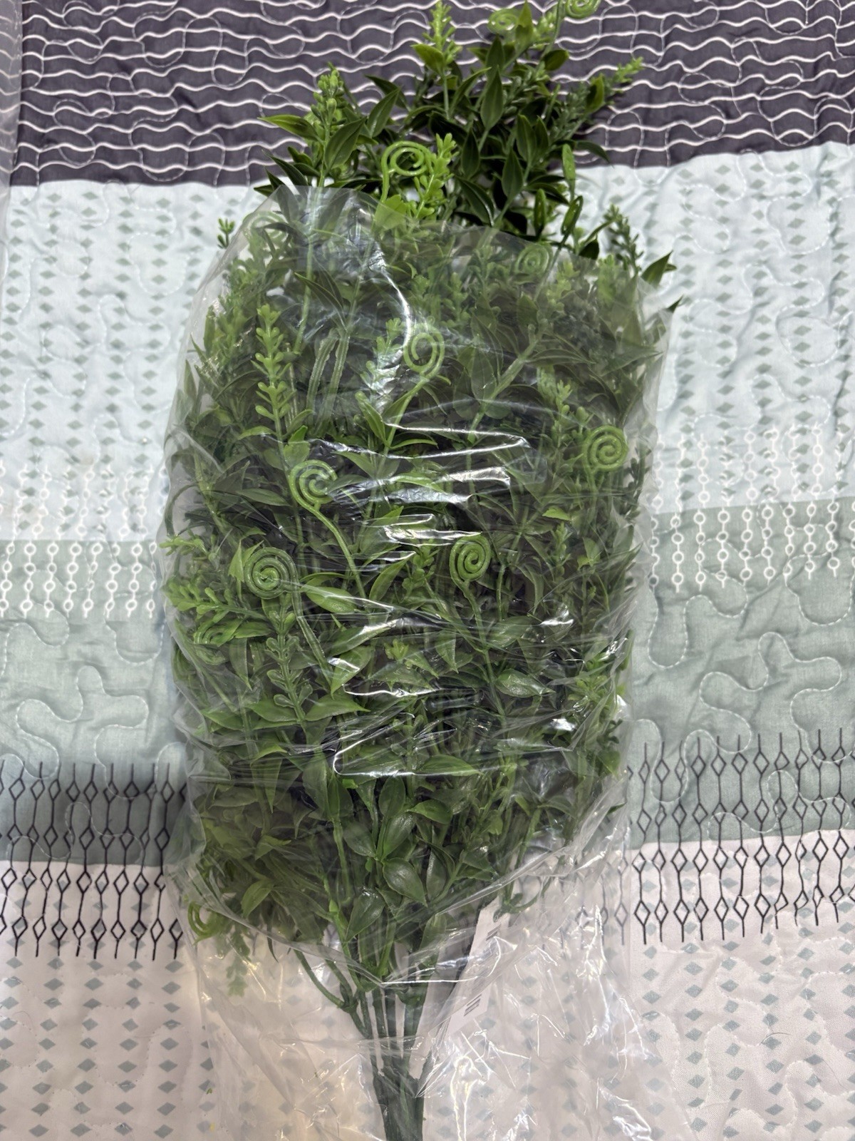 Artificial Flowers Lot, Floral Stems, Faux greenery, Blue, White, Wreath Making